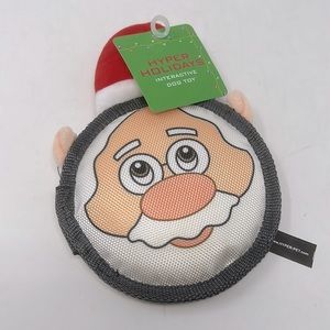 Hyper Holidays Christmas Santa Claus Face Interactive Dog Toy